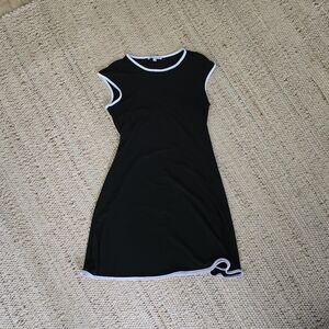 Annalee + Hope Black Dress with White Accents